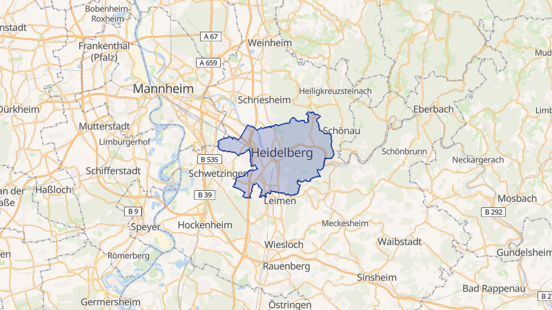 Karte von Heidelberg