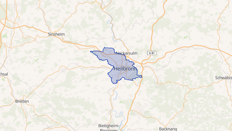 Karte von Heilbronn