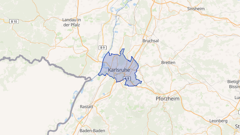 Karte von Karlsruhe
