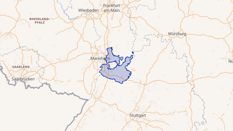 Karte von Rhein-Neckar-Kreis