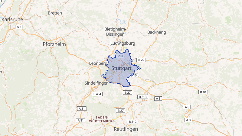 Karte von Stuttgart