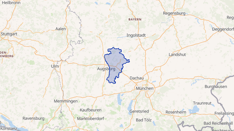 Karte von Aichach-Friedberg