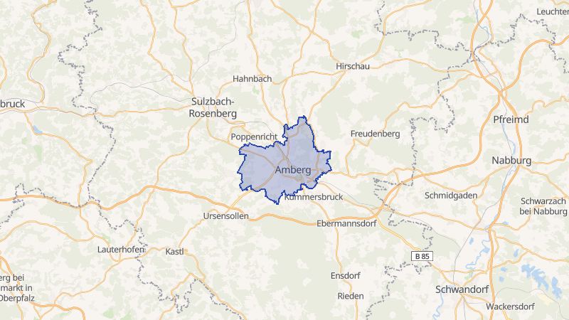 Karte von Amberg