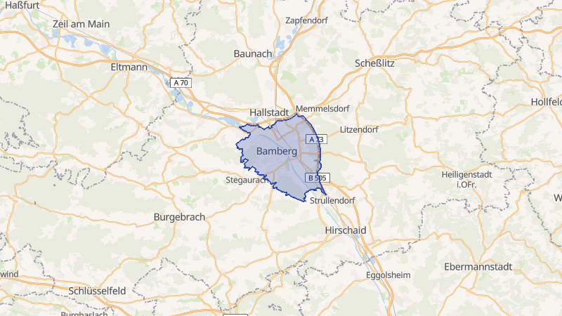 Karte von Bamberg
