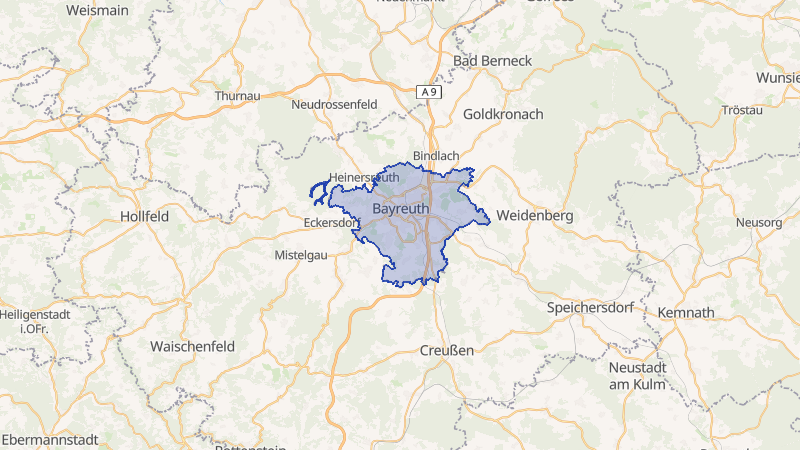 Karte von Bayreuth