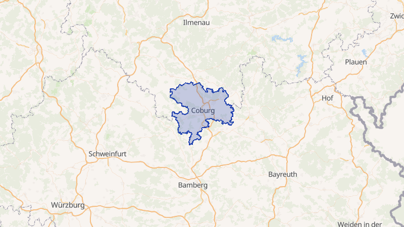Karte von Coburg
