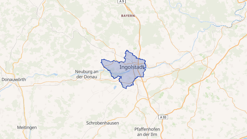 Karte von Ingolstadt