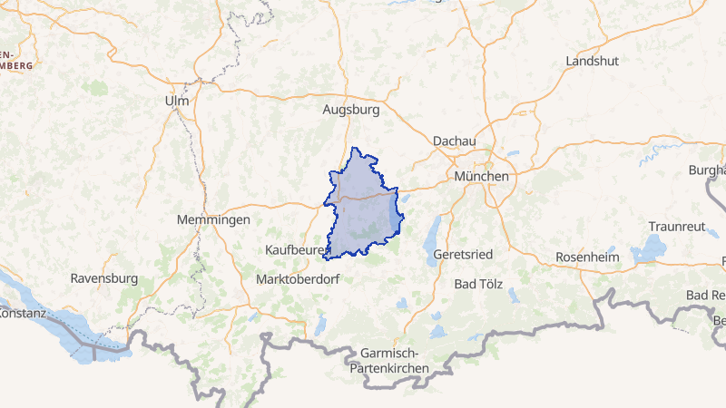 Karte von Landsberg am Lech