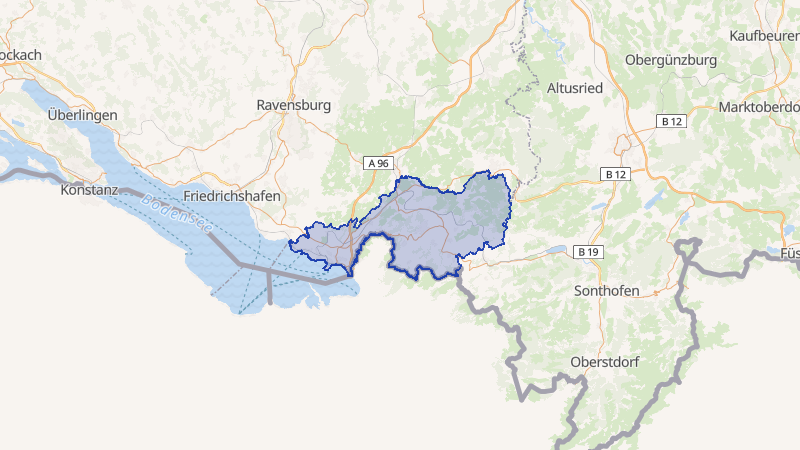 Karte von Lindau (Bodensee)