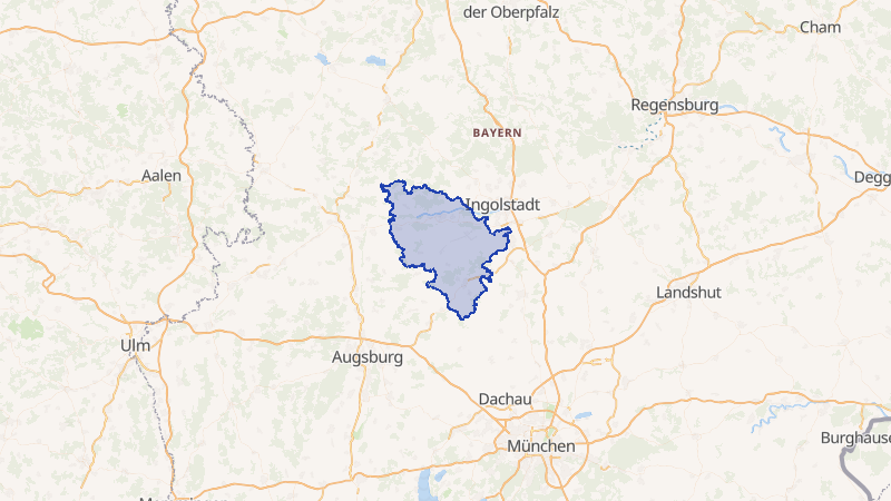 Karte von Neuburg-Schrobenhausen