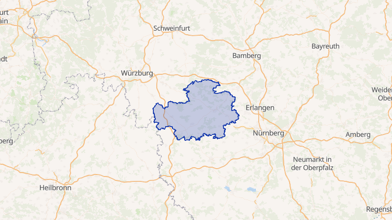 Karte von Neustadt a.d.Aisch-Bad Windsheim