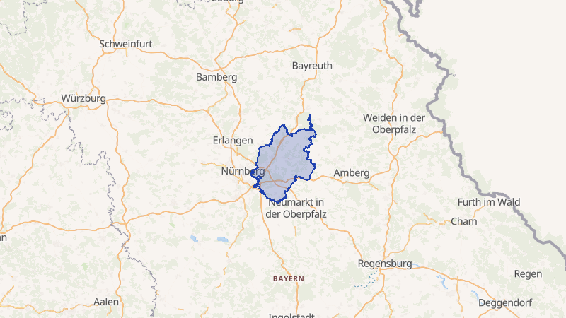 Karte von Nürnberger Land