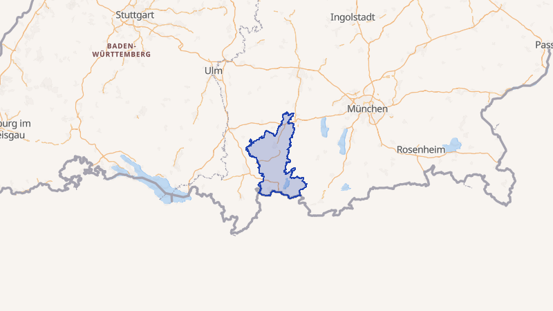 Karte von Ostallgäu