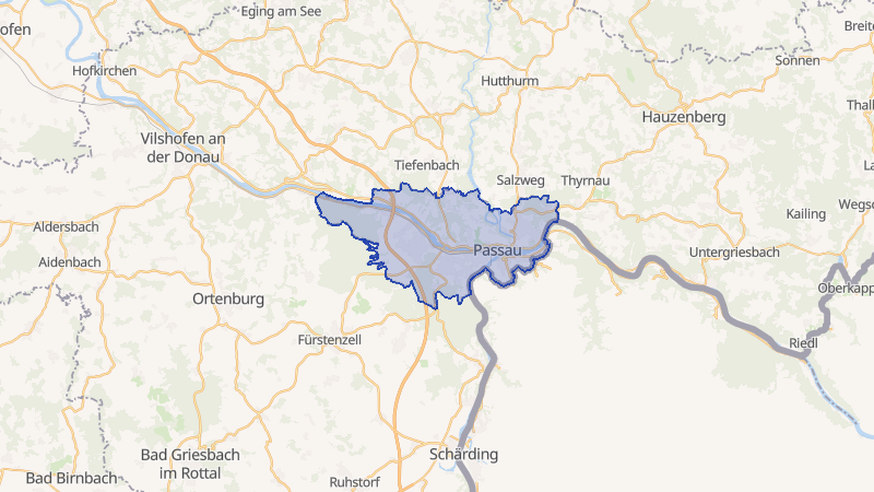 Karte von Passau