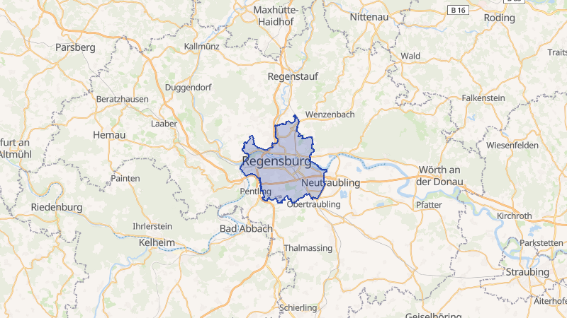Karte von Regensburg