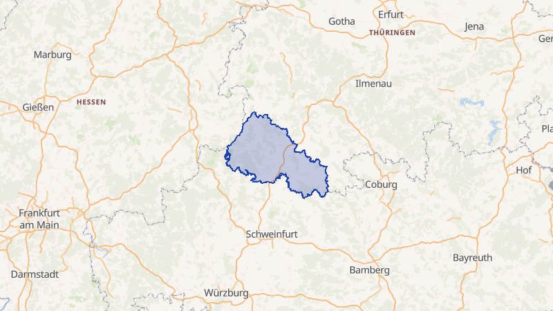 Karte von Rhön-Grabfeld