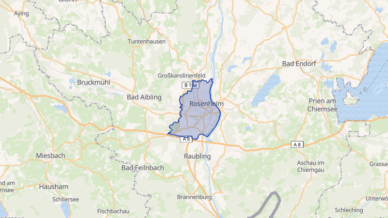 Karte von Rosenheim