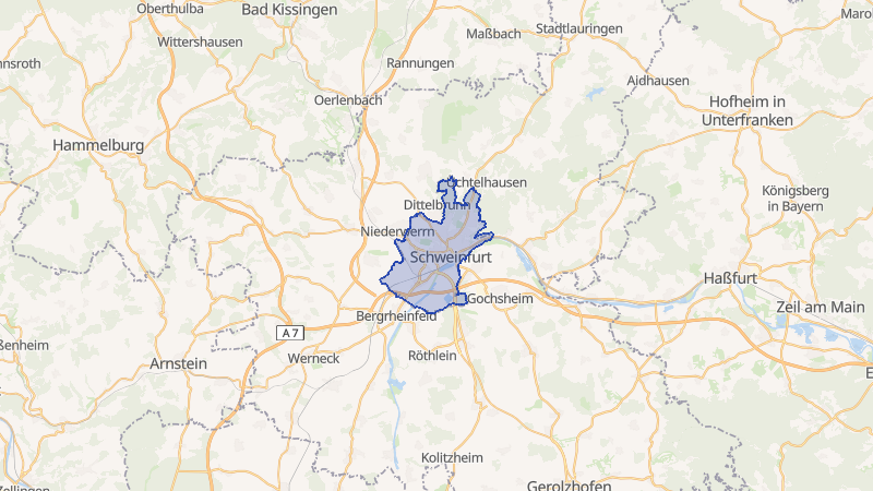 Karte von Schweinfurt