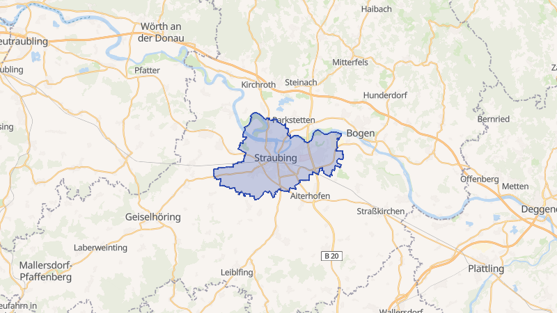 Karte von Straubing