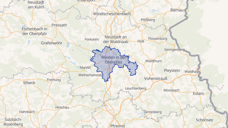 Karte von Weiden i.d.OPf.