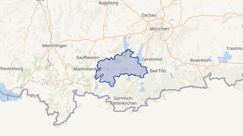 Karte von Weilheim-Schongau