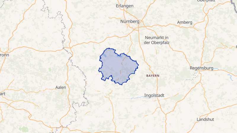 Karte von Weißenburg-Gunzenhausen