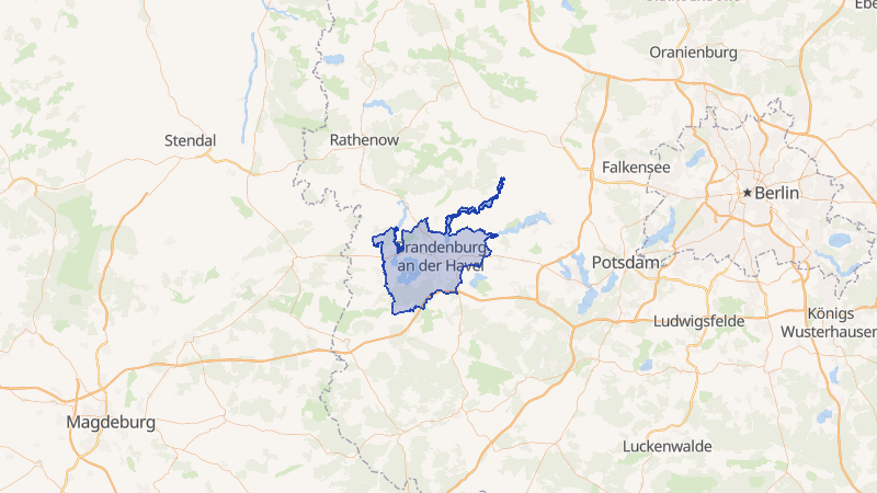 Karte von Brandenburg an der Havel