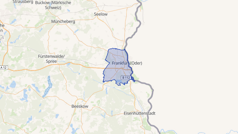 Karte von Frankfurt (Oder)