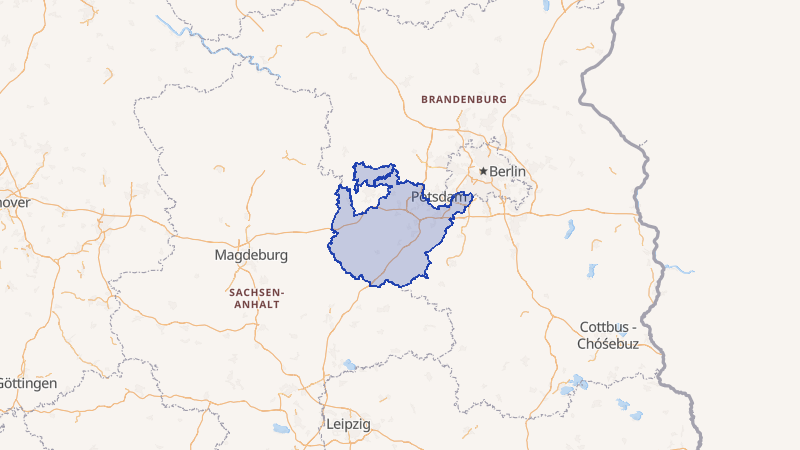 Karte von Potsdam-Mittelmark