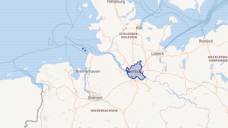 Karte von Hamburg