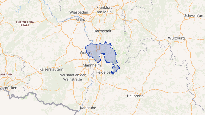 Karte von Bergstraße