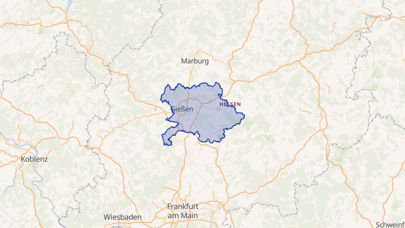 Karte von Gießen