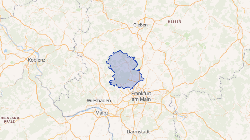 Karte von Hochtaunuskreis