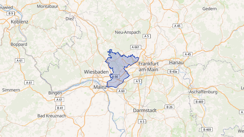 Karte von Main-Taunus-Kreis