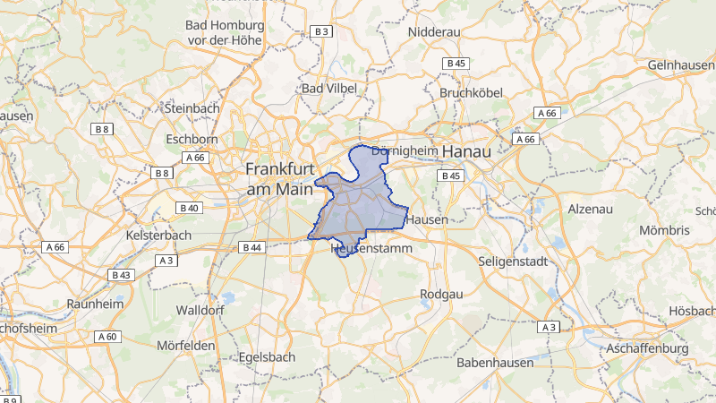 Karte von Offenbach am Main