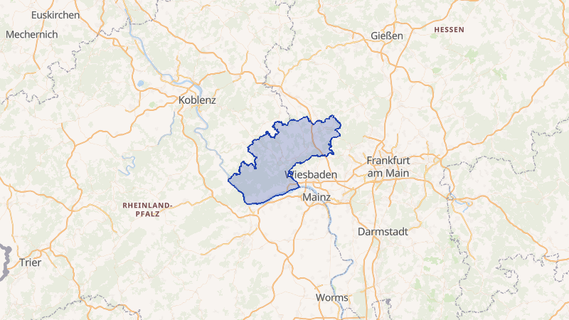 Karte von Rheingau-Taunus-Kreis