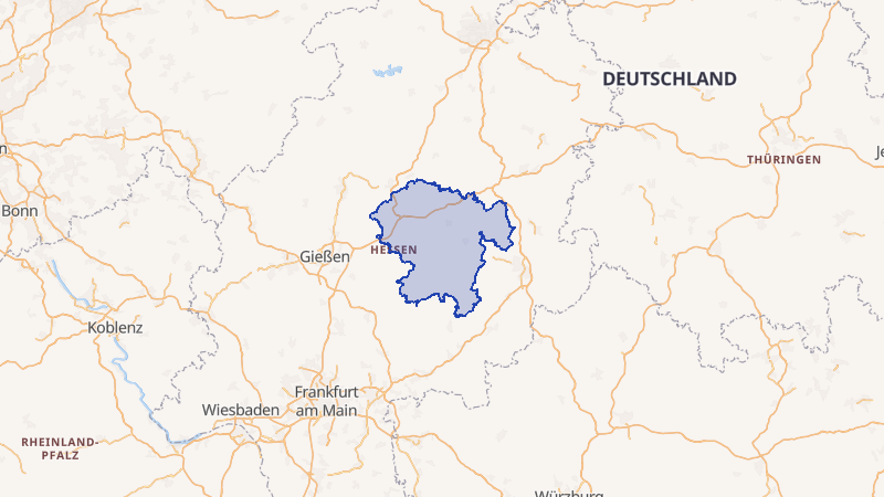 Karte von Vogelsbergkreis