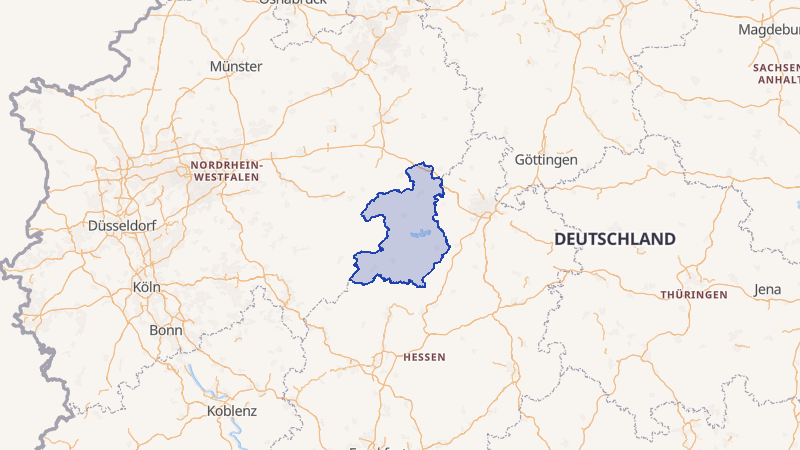 Karte von Waldeck-Frankenberg