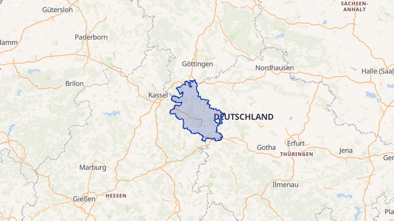 Karte von Werra-Meißner-Kreis