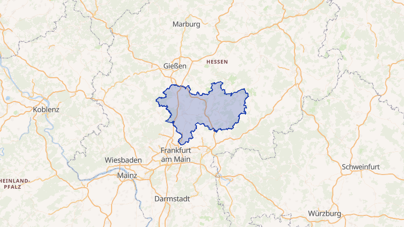 Karte von Wetteraukreis