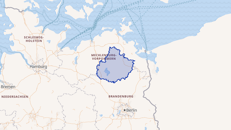 Karte von Mecklenburgische Seenplatte