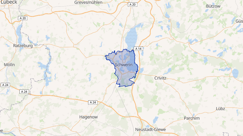 Karte von Schwerin