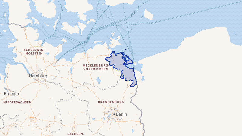 Karte von Vorpommern-Greifswald