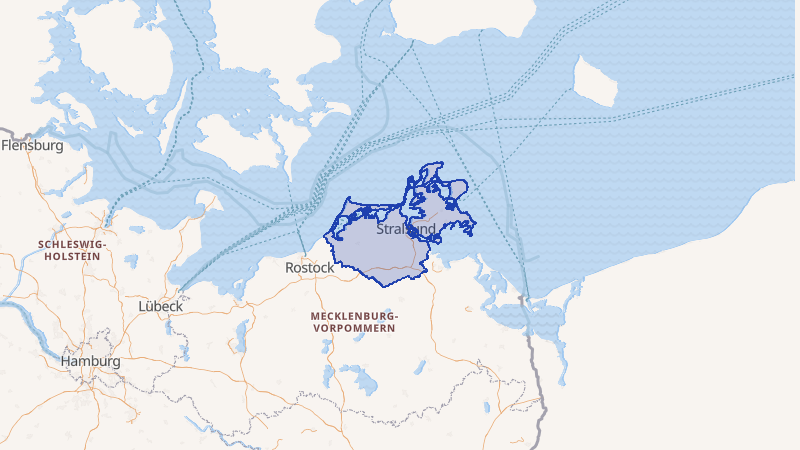 Karte von Vorpommern-Rügen