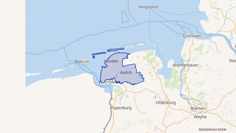 Karte von Aurich