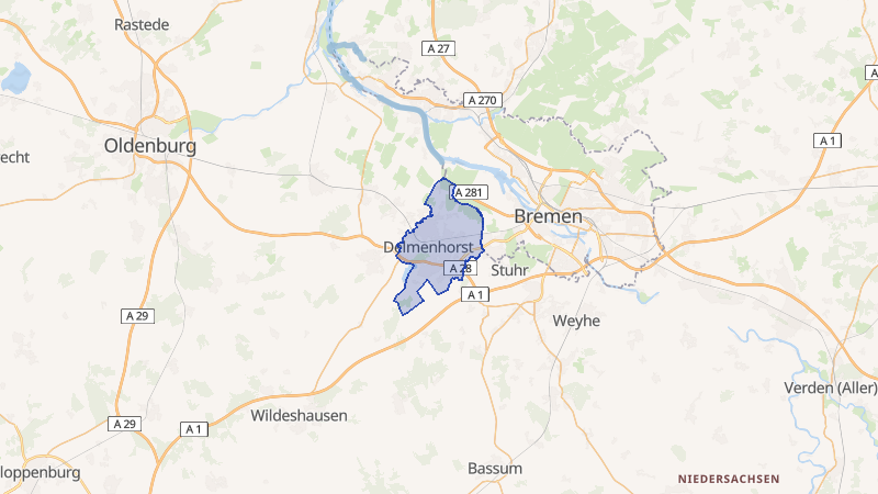 Karte von Delmenhorst