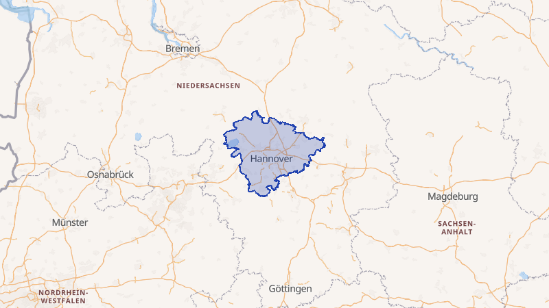 Karte von Region Hannover