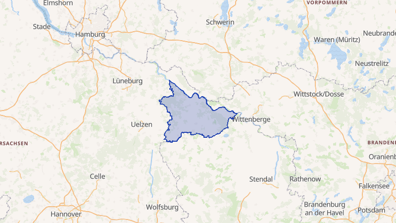 Karte von Lüchow-Dannenberg