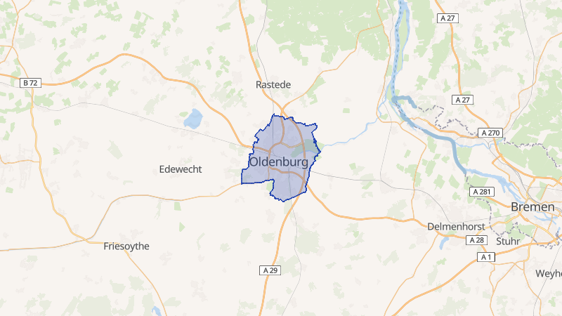 Karte von Oldenburg (Oldb)