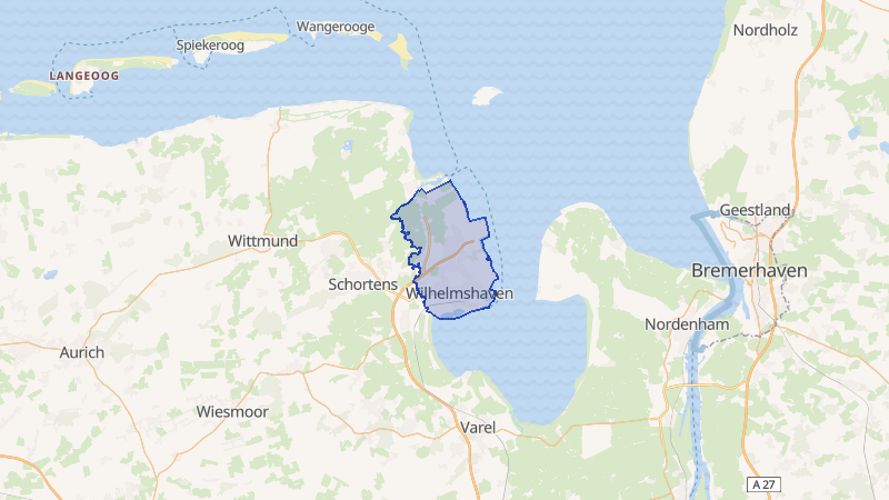 Karte von Wilhelmshaven